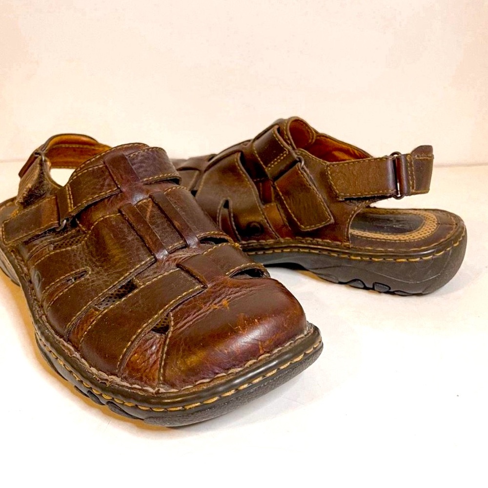 Vintage Y2K 90s Born Leather Fisherman Sandals 8